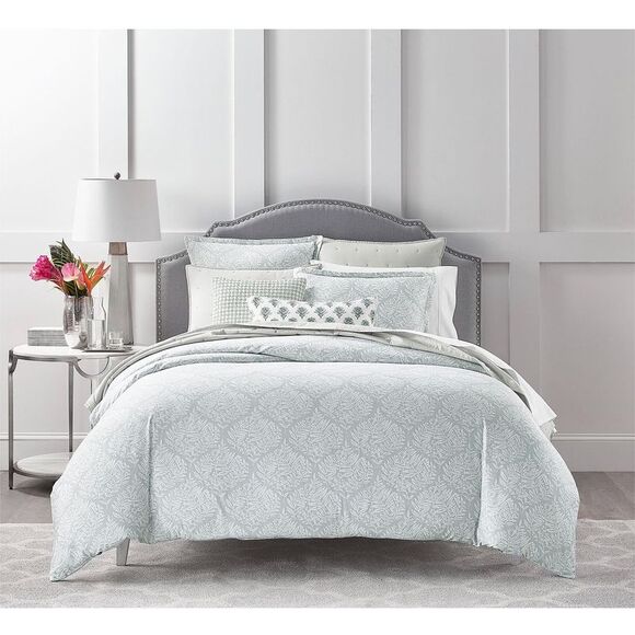 Sky Woodblock Flora Twin Duvet Set Pale Sage - NWT $230